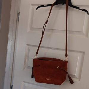 Coach Tan Suede Crossbody Bag